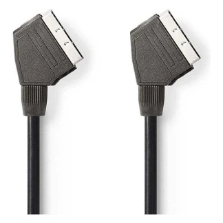 Afbeelding van SCART kabel Nedis 1.5 meter (Gehoekt, Vernikkeld)