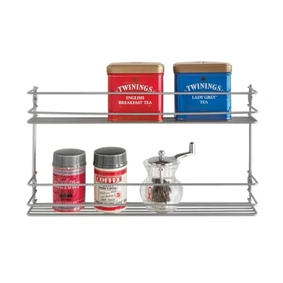 Afbeelding van Metaltex Space Saver Smart Kitchen Pepito Kruidenrek 2 Etages 36X8X19 Cm Zilver