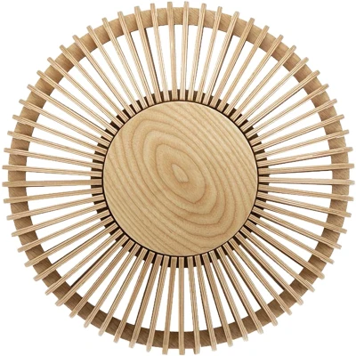 Afbeelding van Umage Clava Up Wood Medium houten wandlamp naturel Ø 35 cm
