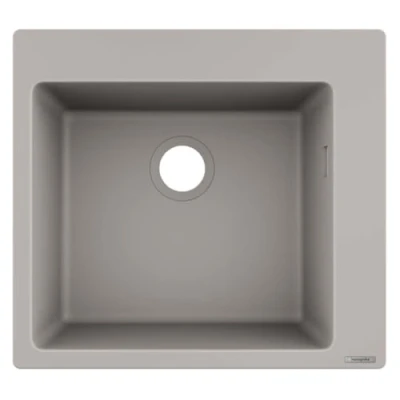 Afbeelding van hansgrohe Keuken/SilicaTec granieten spoelbak (inbouw 450 mm voor 600 onderkast) betongrijs