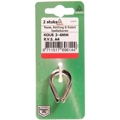 Afbeelding van Deltafix touwkous r.v.s. a4 3 4mm 2 st.