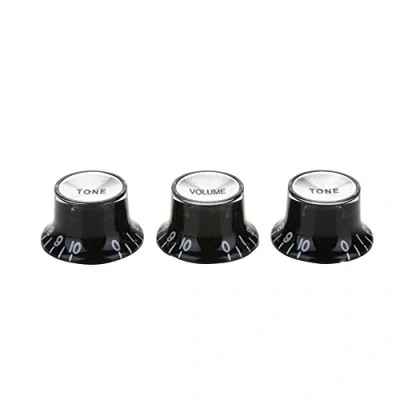 Afbeelding van 3 Stks Elektrische Gitaar Top Hat Knoppen Zwart Traditionele Vervanging Volume en Tone Knop 1 2 voor