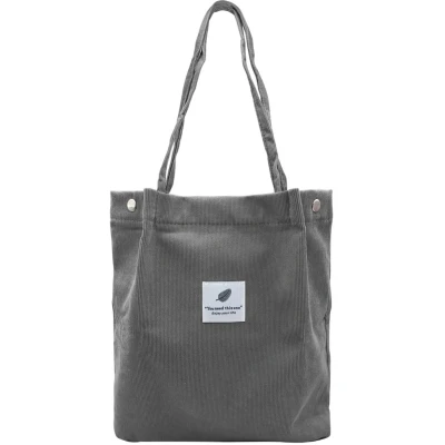 Afbeelding van Boraboi® Corduroy Schoudertas voor Dames met Grote Capaciteit en Stijlvolle Gestreepte Patronen Dagelijks Gebruik