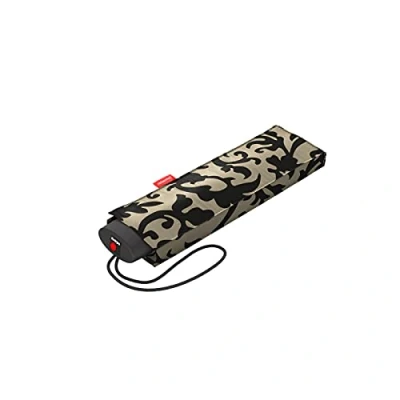 Afbeelding van reisenthel paraplu Pocket Mini in Barok Taupe Extreem lichte en platte opvouwbare van gerecyclede PET flessen met groot parasoldak, taupe, 25 x 2,5 6,5, Robuuste zakparaplu