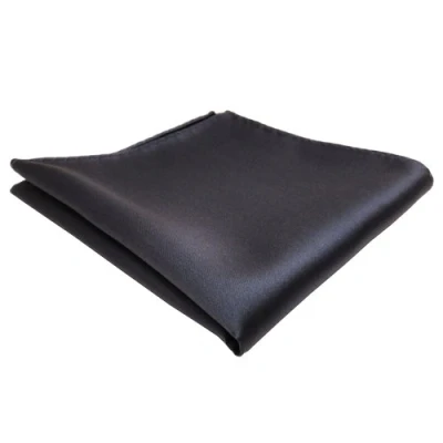 Afbeelding van TigerTie Designer pochet in effen kleur kavalierdoek Pochette steekdoek afmeting 30 x cm, Antraciet grijs donkergrijs.,