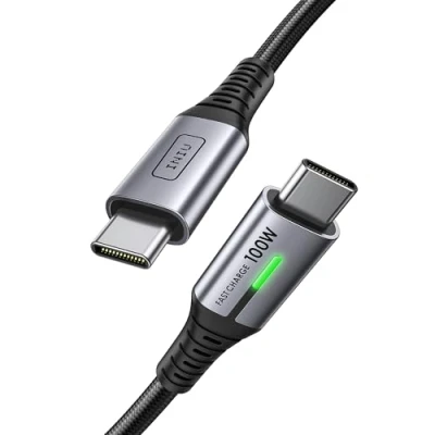 Afbeelding van INIU USB C naar oplaadkabel [0,3 m] 100W PD3.0 Type kabel snel opladen, telefoonoplader datalood voor MacBook Pro iPad Air Phone 15 Samsung S23 S22 S21 Ultra Pixel 7 6 Switch PS5 enz.