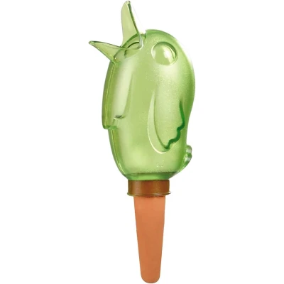 Afbeelding van Scheurich Waterdispenser Bördy M 12 x Groen 220 ml capaciteit Kleine gieter met kleibodem planten en bloemen terracotta stengel