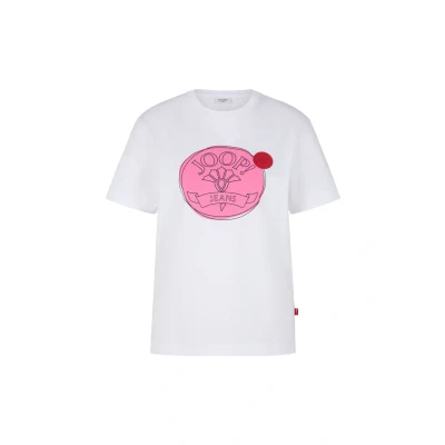 Afbeelding van JOOP! Jeans Tonella Tshirt print, Dames, Maat: Small, Weiss