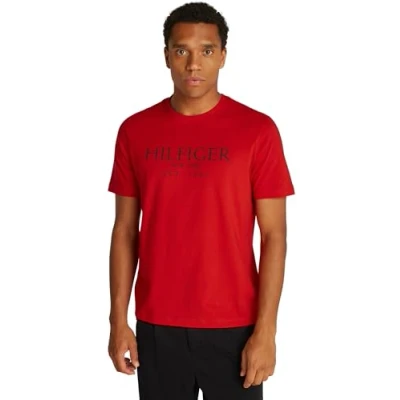 Afbeelding van Tommy Hilfiger TEE Tshirt print, Heren, Maat: 3XL, Primary red