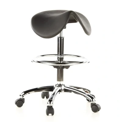 Afbeelding van hjh OFFICE TOP Work 33 830025 Stahulp van hardschuim/metaal, comfortabele werkstoel, ergonomische stakruk in hoogte verstelbaar