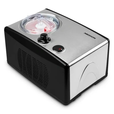 Afbeelding van Medion IJsmachine (MD 18387) Zelfvriezend 1.5 liter Roomijs Yoghurtijs Frozen Yoghurt Sorbetijs IJsmaker Compact