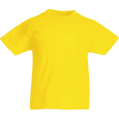 Afbeelding van Fruit of the Loom T shirt Kinderen maat 140 (9 11) 100% Katoen 5 stuks (Geel)