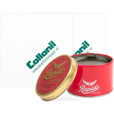 Afbeelding van Rapide Ledercreme set met 2 poetsdoeken zwart