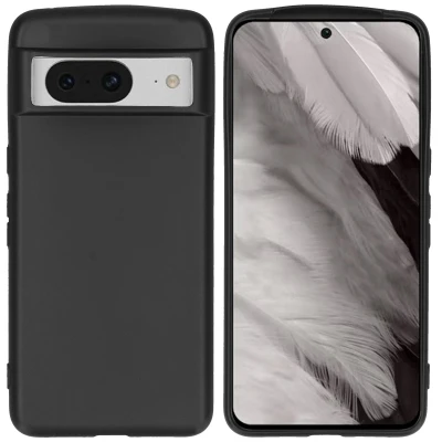 Afbeelding van Google Pixel 8 Pro Hoesje Siliconen en TPU (zacht) iMoshion Softcase/Backcover Zwart Telefoonhoesje