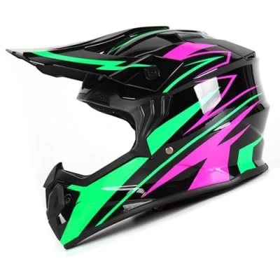 Afbeelding van Motocrosshelm Kinderen, ECE Gecertificeerd, Jeugd Motorhelmen, Downhill Fullface MTB Integraalhelm Crosshelm, Voor Jongens Meisjes Quad Bikes BMX Fiets ATV Offroad DH Helm(M)
