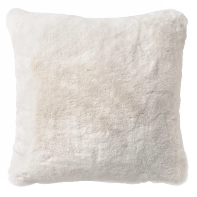 Afbeelding van Dutch Decor ZAYA Sierkussen 45x45 cm bontlook effen kleur Snow White wit