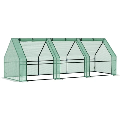 Afbeelding van Outsunny kas tomatenkas plantenkas met raam koude kweekkas groen 01 0469