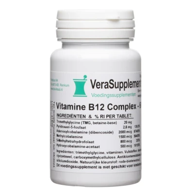 Afbeelding van VeraSupplements Vit B12 Complex Tabletten