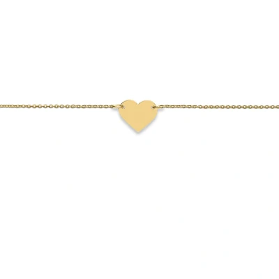Afbeelding van Lovelockers® Armband Met Hart Bedel Minimalistisch Hartje Goudkleurig Stainless Steel 17 + 3 CM