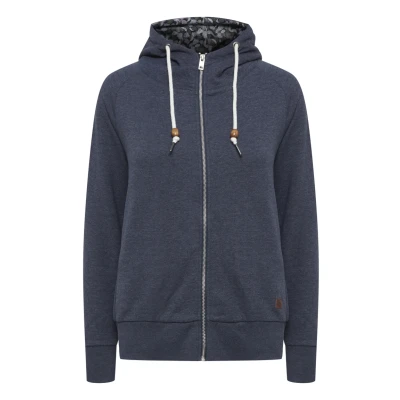 Afbeelding van Oxmo Oxulla Sweater met rits, Dames, Maat: Medium, Total eclipse melange
