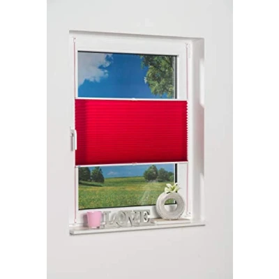 Afbeelding van K home Klemmfix plissé Fuchsia 70 x 210 cm (B L) lichtbescherming +++ Moderne Crushed optiek
