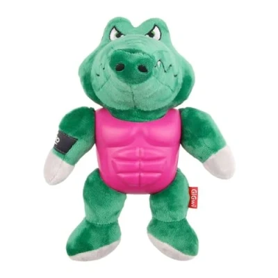 Afbeelding van GiGwi I&#039;m Hero TPR Armor Alligator pluche hondenspeelgoed met pieper voor stoere kauwers