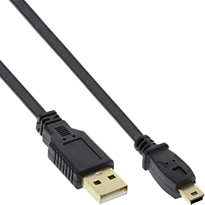 Afbeelding van InLine ® Mini USB 2.0 platte kabel, A stekker aan mini, 3m