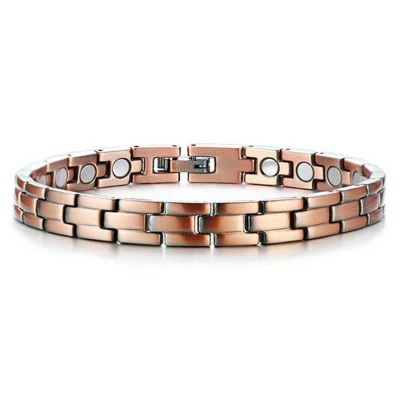 Afbeelding van Mendes heren armband Edelstaal Magneten Brons
