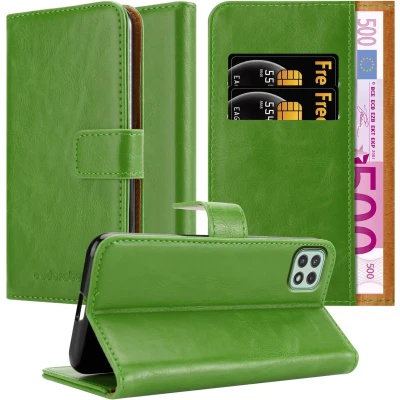 Afbeelding van Cadorabo Hoesje geschikt voor Samsung Galaxy A22 5G in GRAS GROEN Beschermhoes met magnetische sluiting, standfunctie en kaartvakje Book Case Cover Etui