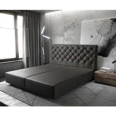 Afbeelding van Boxspring frame Dream Great Imitatieleer antraciet 180x200