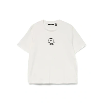 Afbeelding van Vero Moda Vmsara Mette BOX Tshirt basic, Dames, Maat: Large, Snow white