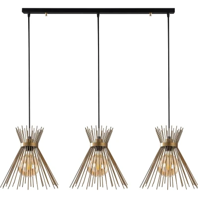 Afbeelding van Verlichting Kroonluchter Zwart Metaal Afmetingen 104x34x129cm Stijlvolle Lynde Design