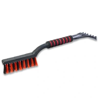 Afbeelding van ToM PaR Auto Borstel en IJKrabber 2 in 1 Sneeuwborstel Skrabber Warme Zachte Handgreep Bezem Sneeuwveger Krabber voor Dun Koud Bestendig Kunststof Lengte: 50 cm Rood