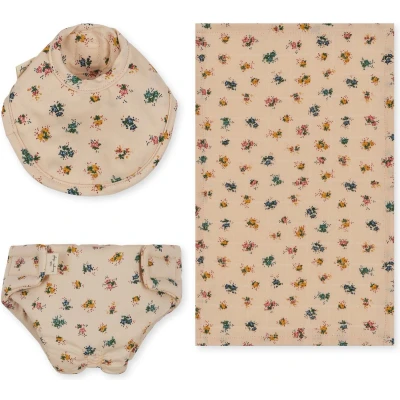 Afbeelding van Konges Sløjd Poppen Speelgoed Slabbetje/Luier/Doek Katoen Nursery Set Bloomie