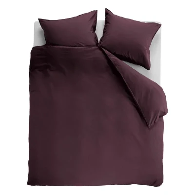 Afbeelding van Dekbedovertrek Ambiante Cotton Uni Dark Red Katoen 200 x / 220 cm 2 Persoons