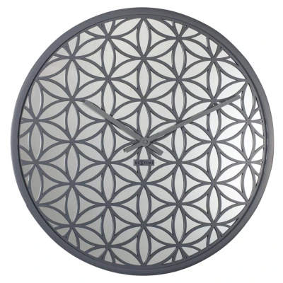 Afbeelding van Nextime wandklok Bella Mirror spiegelklok Grijs
