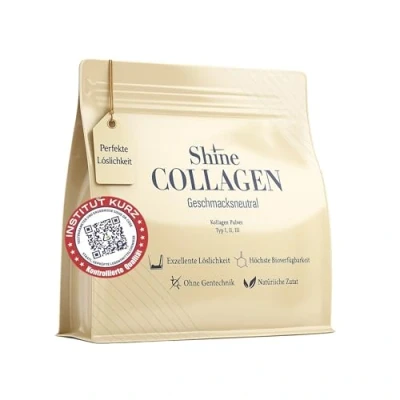 Afbeelding van Shine Collagen Poeder 300g 100% collageen peptide, premium hydrolysaat type 1, 2 en 3, halal, perfecte oplosbaarheid, smaakneutraal