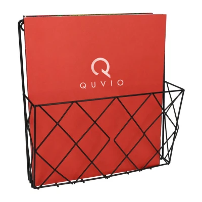 Afbeelding van QUVIO Tijdschriften organizer wand 25 x 26 cm Metaal Zwart