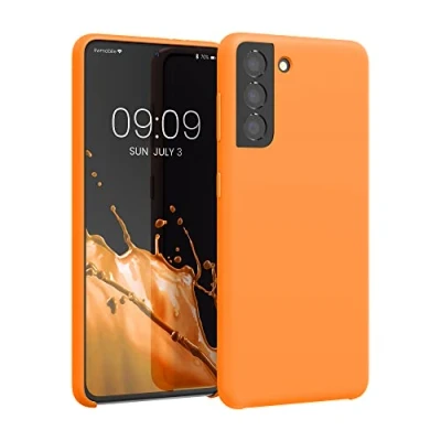 Afbeelding van kwmobile telefoonhoesje compatibel met Samsung Galaxy S21 hoesje Zachte case voor smartphone Back cover in fruitig oranje