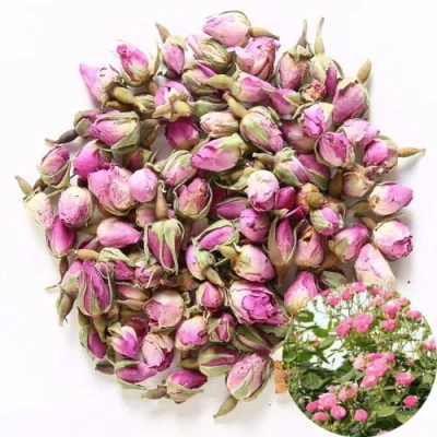 Afbeelding van TooGet Geurige Natuurlijke Roze Rozenknoppen Rozenblaadjes Biologische Gedroogde Rosa Damascena Groothandel, Culinaire Voedselkwaliteit 4 OZ