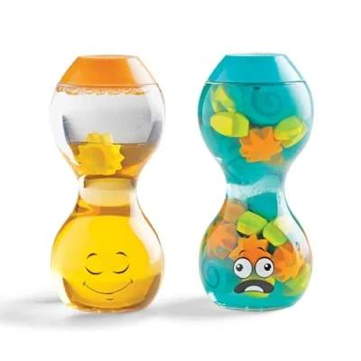Afbeelding van Learning Resources Express Your Feelings Zintuiglijke flesjes, Overweldigd en Rustig, 3+ jaar, emotiespeelgoed voor kinderen, zintuiglijk speelgoed, fidget sociaal emotionele ontwikkeling