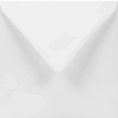 Afbeelding van Netuno 50 vierkante enveloppen wit 15,5x15,5cm 100g Lessebo Smooth White envelop puntklep zonder venster voor uitnodigingskaarten verjaardagskaarten wenskaarten brieven