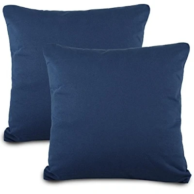 Afbeelding van aqua textil Classic Line kussensloop, 80 x cm, donkerblauw katoen ritssluiting Jersey kussensloop