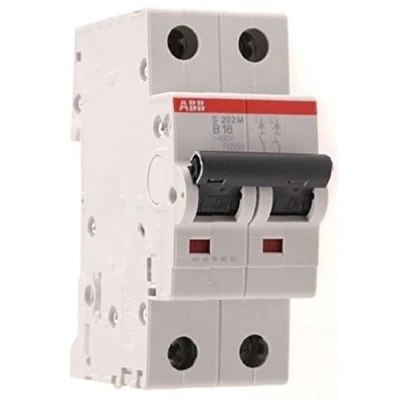 Afbeelding van Abb s202 installatieautomaat 2p b karakteristiek 40a iec en 60898 1 6 ka iec60947 2 10 modulen breedte 35mm 2cds252001r0405