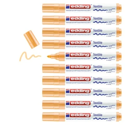 Afbeelding van edding 4500 textielmarker huidskleur l.oranje 1ST 2 3 mm / 4 4500016