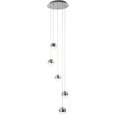 Afbeelding van Searchlight Marbles Hanglamp Ø 30 X 150 Cm 5 5W Dimbare LED Incl. Chroom