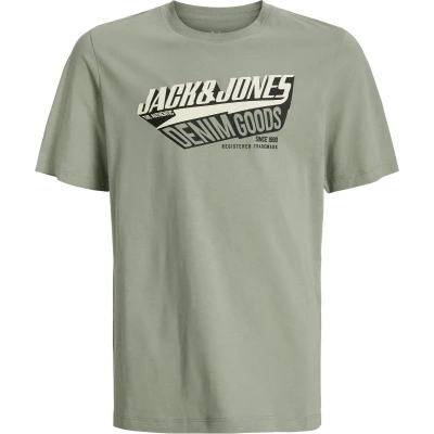 Afbeelding van JACK&amp;JONES JJELOGO TEE SS ONECK 2 COL AW25 NOOS JNR Jongens T shirts groen maat 128
