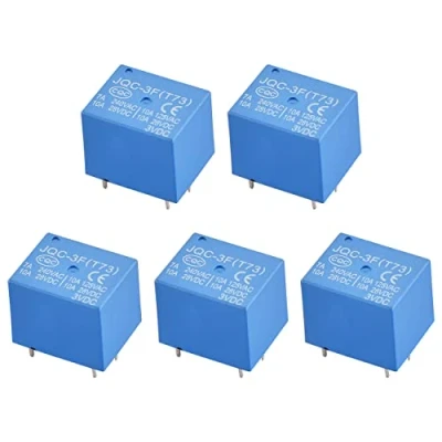 Afbeelding van Heschen Printplaatrelais, JQC 3F(T73), DC 3V spoel, SPDT, 7A 240VAC, 5 pins aansluitingen, stuks