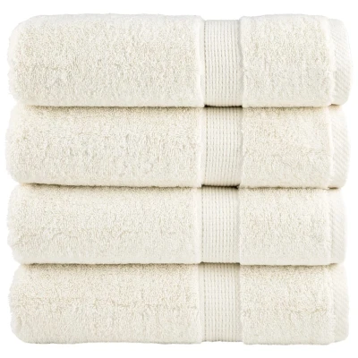 Afbeelding van Badhanddoeken 4 st 600 g/m 70x140 cm 100% katoen crmekleurig