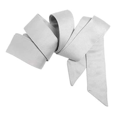 Afbeelding van Maya Deluxe Satijnen riem voor bruidsmeisjes, accessoires, bruiloft, eindexamenbal, avondriem dames, Lichtgrijs, L XL